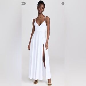 NEW Susana Monaco String Slit Maxi Dress with Slit in the Color Sugar XS